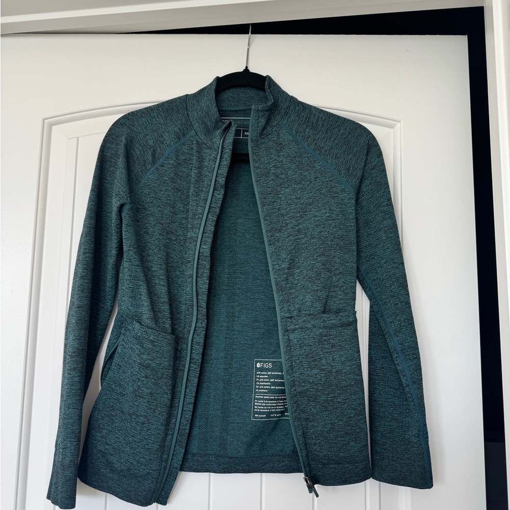 Figs Dark Caribbean Blue Jacket